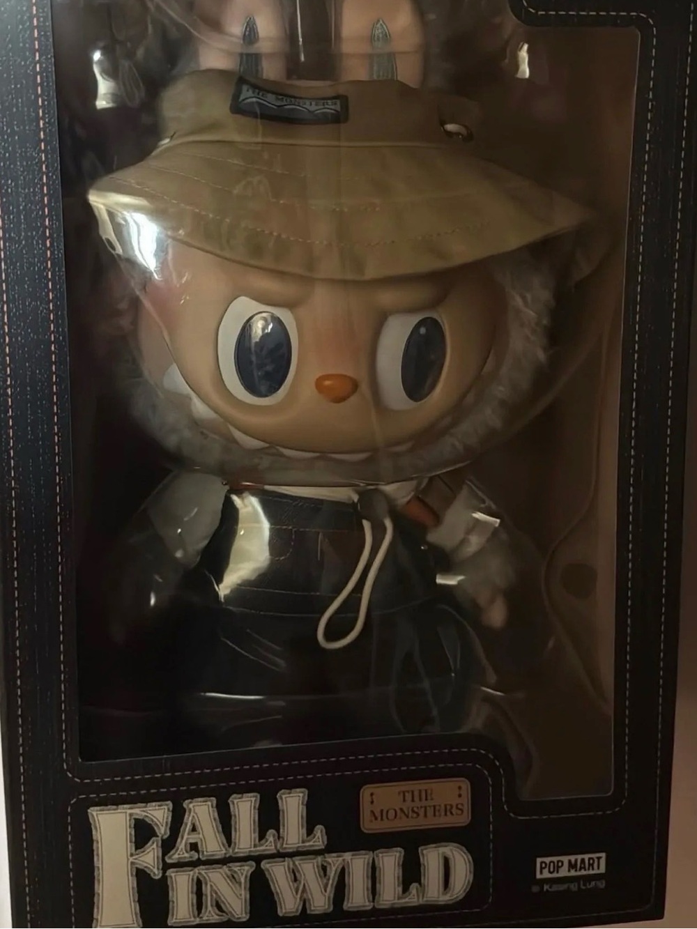 Fall In Wild 'The Monster' Vinyl Figure by POP MART - Beige Hat, Navy Outfit